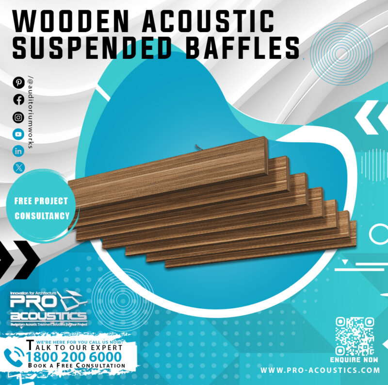 Wooden Acoustic Suspended Baffles - Image 3