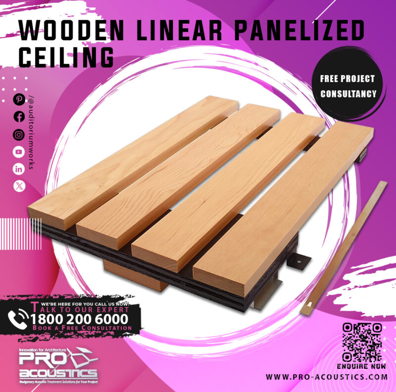 Wooden Linear Panelized Ceiling - Image 4