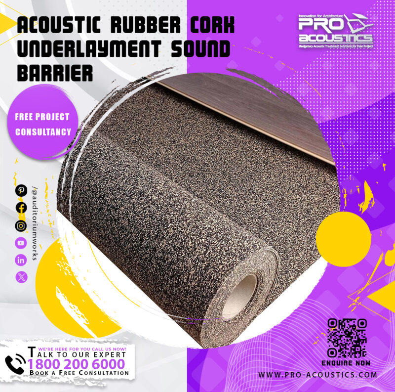 Acoustic Rubber Cork Underlayment Sound Barrier - Image 3