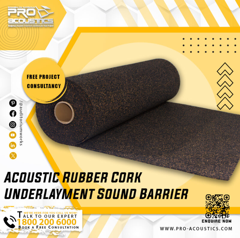 Acoustic Rubber Cork Underlayment Sound Barrier