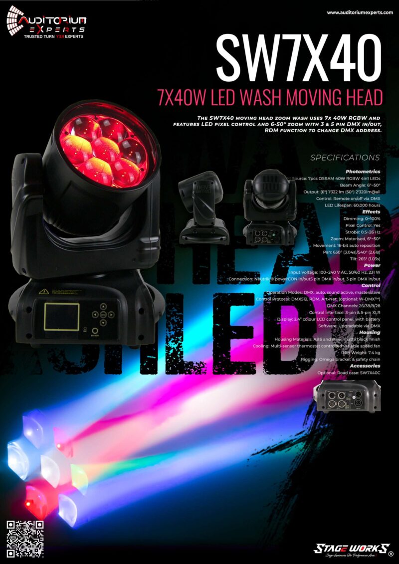 SW7X40 LED WASHING MOVING HEAD