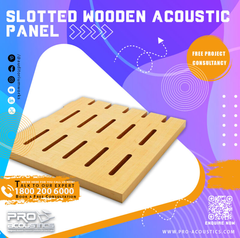 Slotted Wooden Acoustic panel