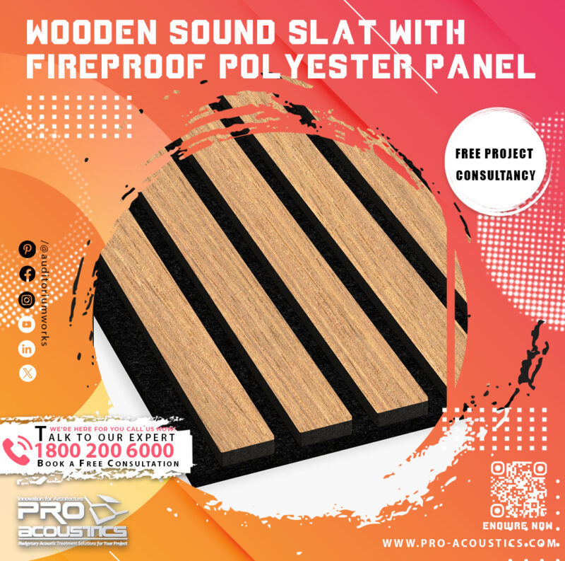 Wooden Sound Slat with Polyester felt panel - Image 8