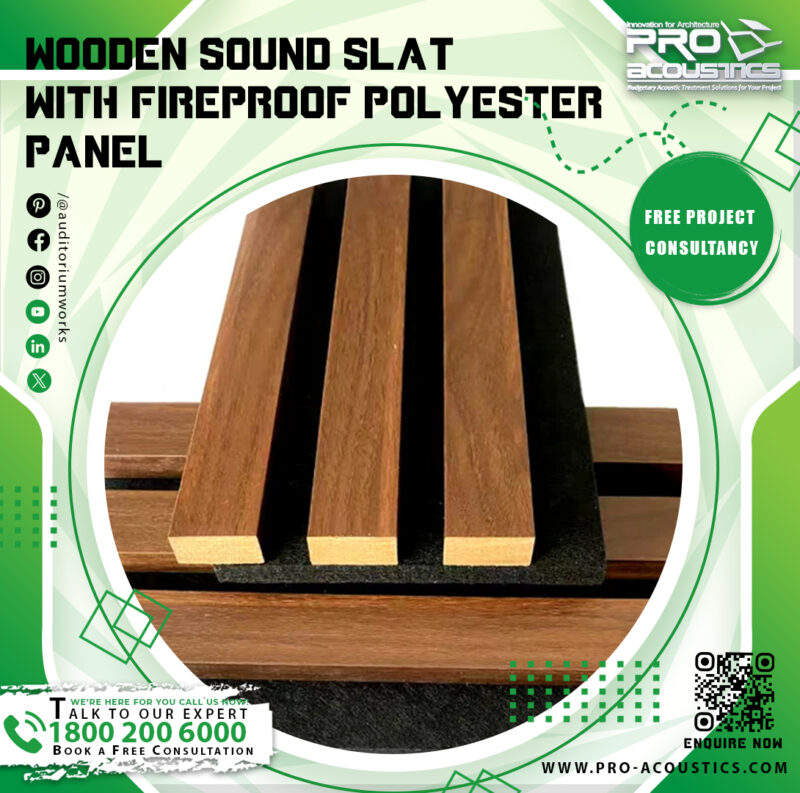 Wooden Sound Slat with Polyester felt panel - Image 2