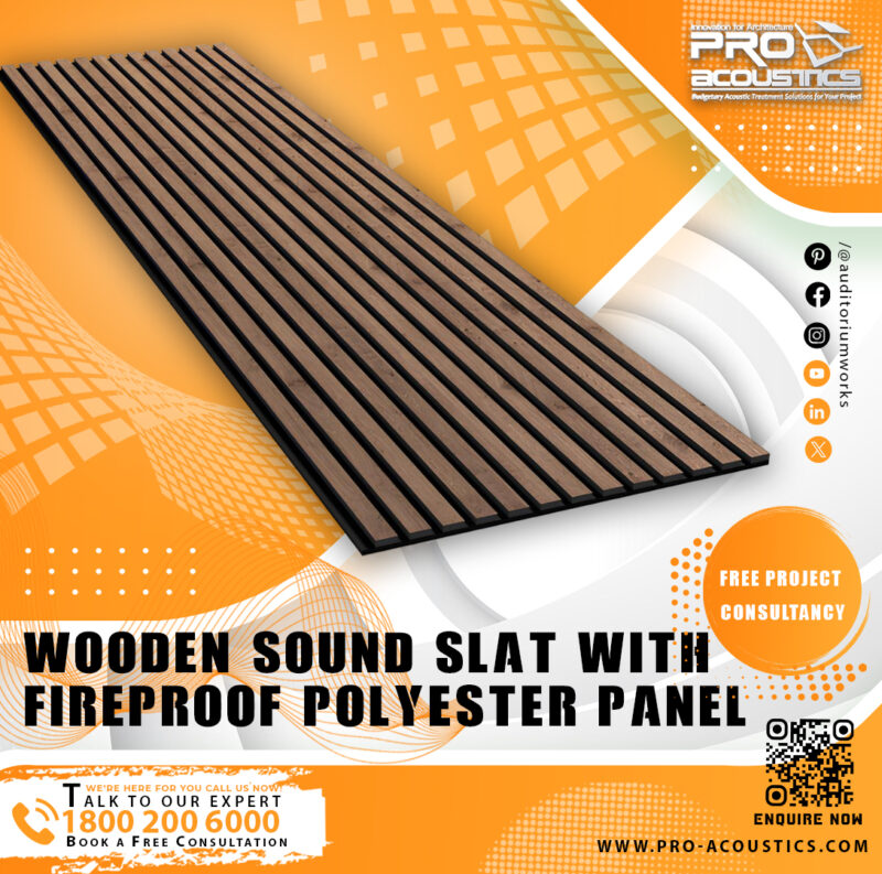 Wooden Sound Slat with Polyester felt panel - Image 3