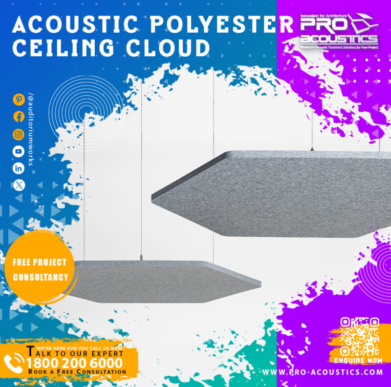 Acoustic Polyester Ceiling Cloud - Image 2