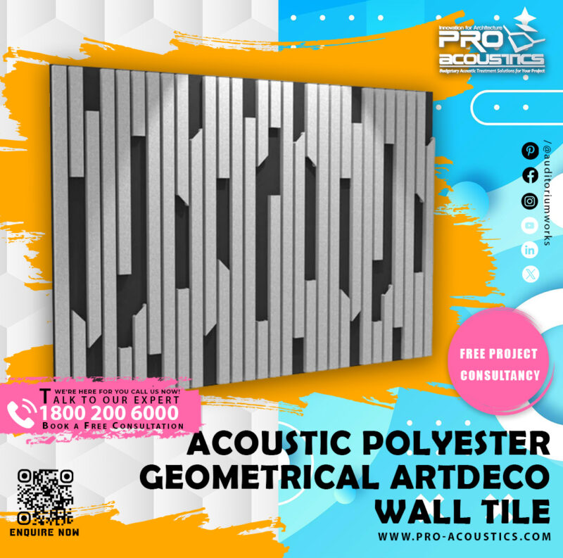 Acoustic Polyester Geometrical ArtDeco wall Tile - Image 2