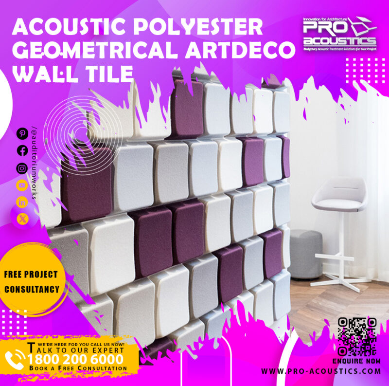 Acoustic Polyester Geometrical ArtDeco wall Tile - Image 3