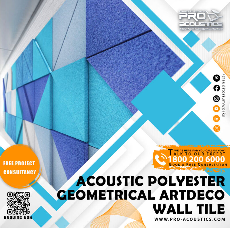 Acoustic Polyester Geometrical ArtDeco wall Tile