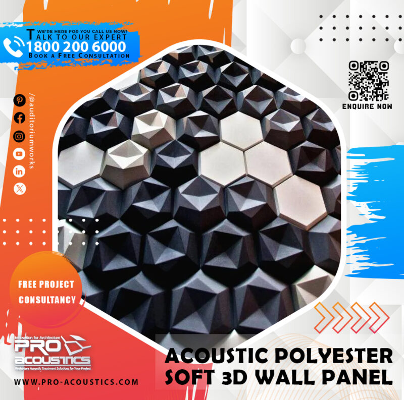 Acoustic Polyester Soft 3D Acoustic Panel