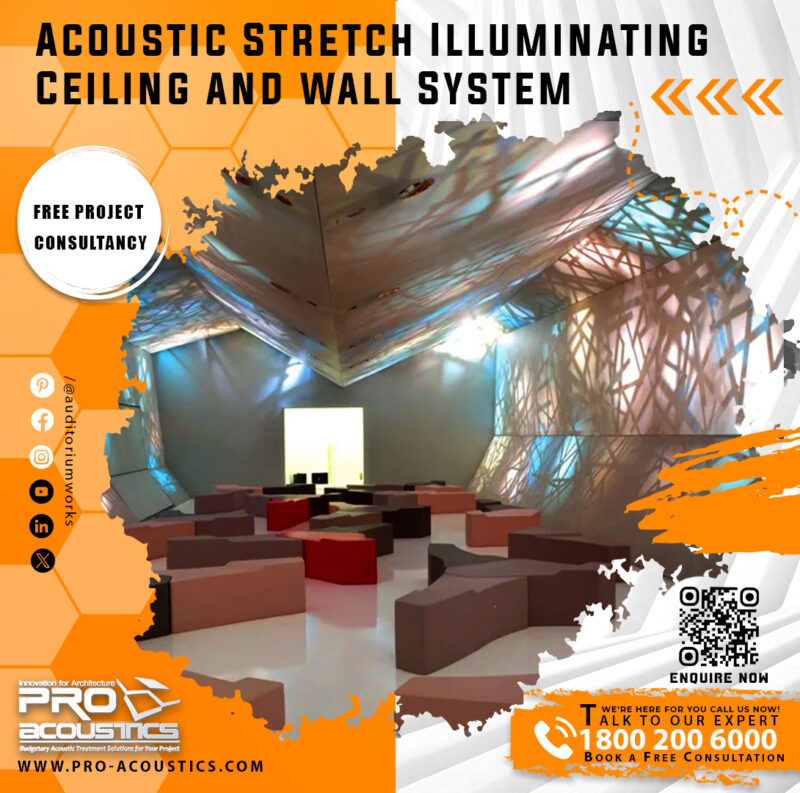 Acoustic Stretch Illuminating Ceiling and wall System