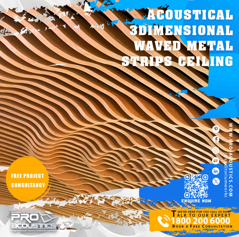 Acoustical 3Dimensional Waved Metal Strips Ceiling - Image 4