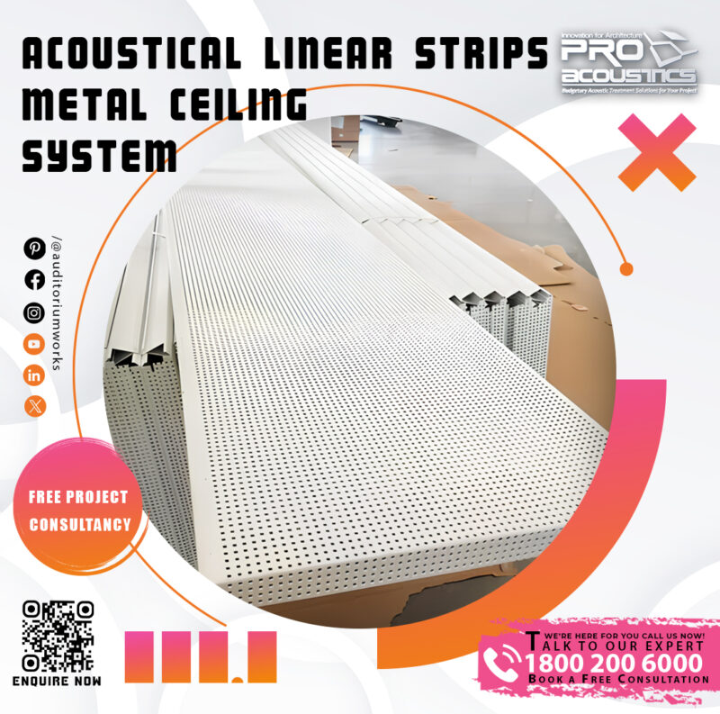 Acoustical Linear Metal Strips Ceiling System - Image 3