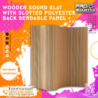 Wooden Sound Slat with Slotted Polyester Back Bendable panel - Image 4