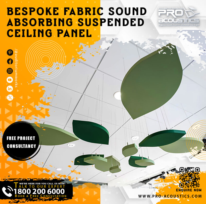 Bespoke Fabric Sound Absorbing Suspended Ceiling Panel