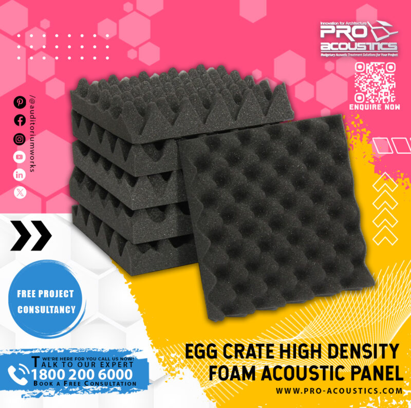 Egg crate High density Foam Acoustic Panel