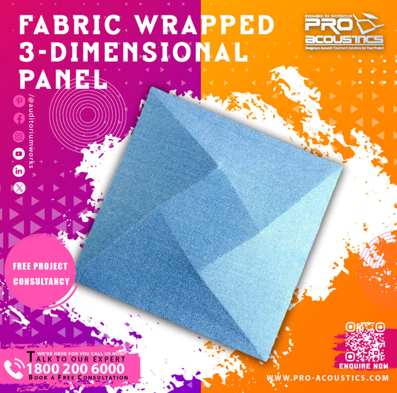 Fabric wrapped 3-Dimensional Acoustic Panel