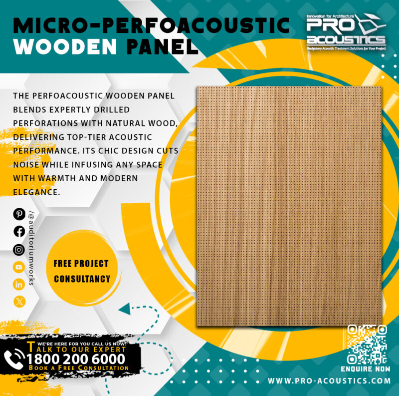 Micro-PerfoAcoustic Wooden panel