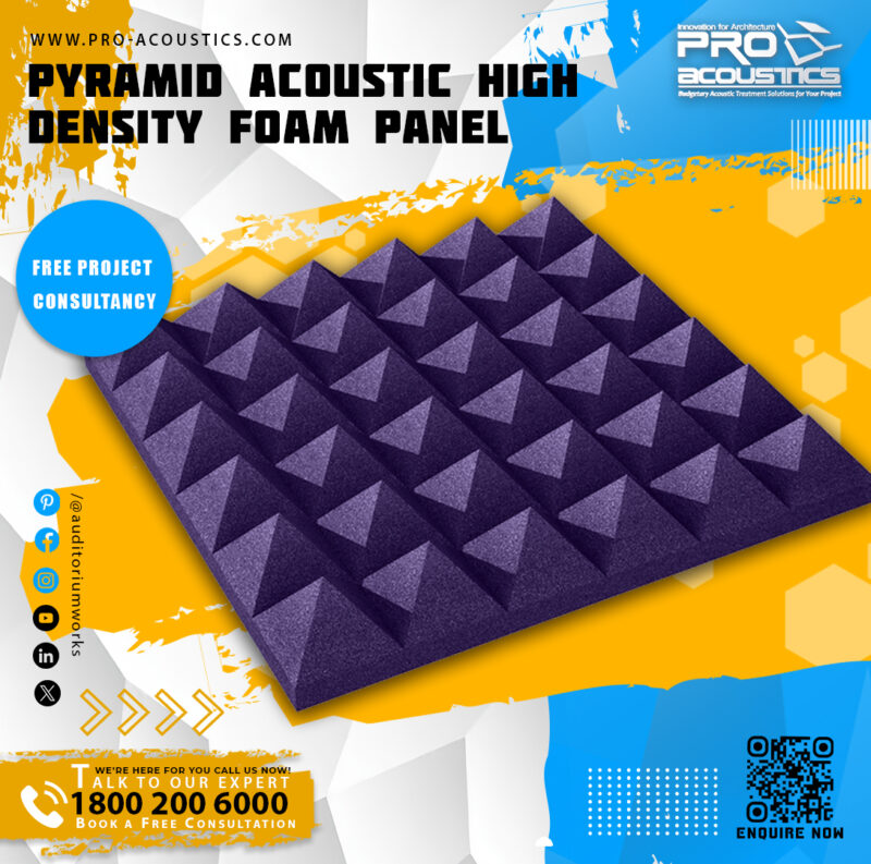 Pyramid Acoustic High Density Foam Panel