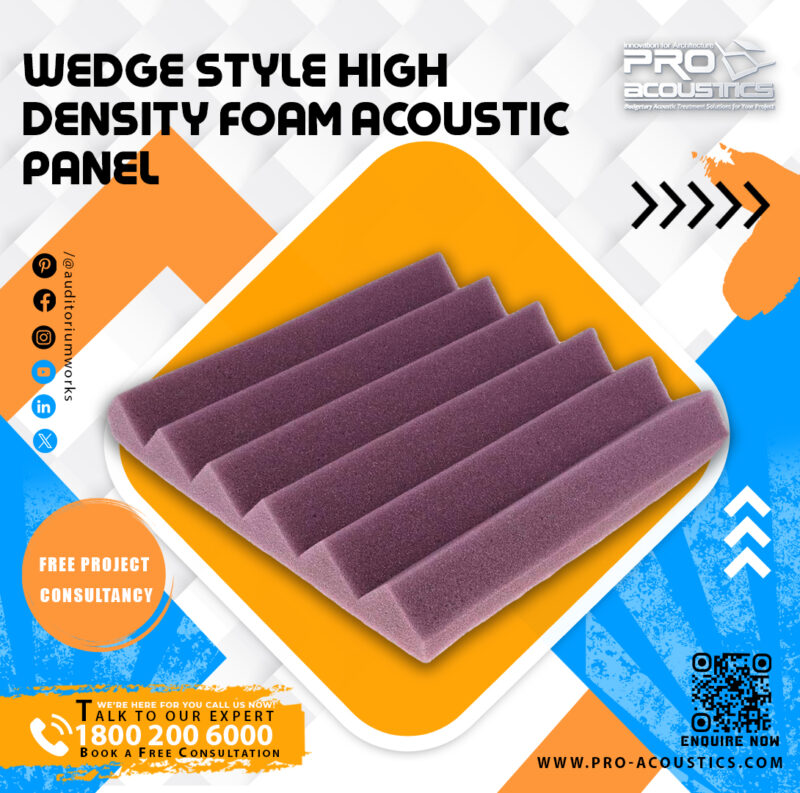 Wedge style foam Acoustic panel