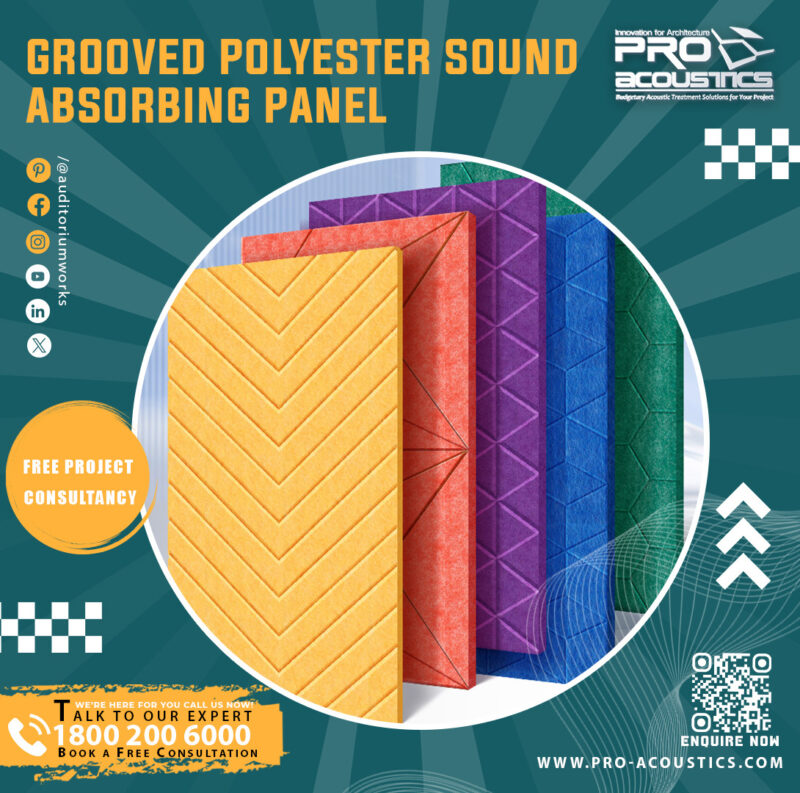 Grooved Polyester Sound Absorbing Panel - Image 5