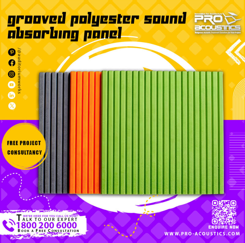 Grooved Polyester Sound Absorbing Panel - Image 3