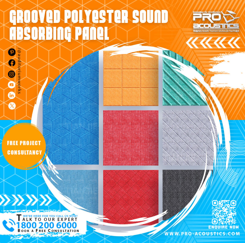 Grooved Polyester Sound Absorbing Panel - Image 4