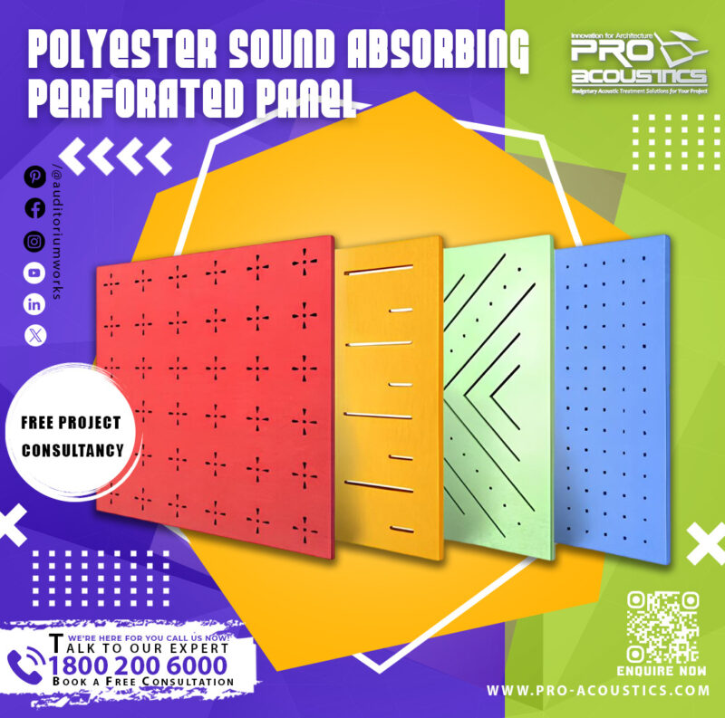 Polyester sound absorbing perforated Panel - Image 3