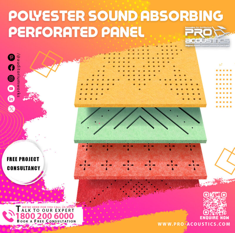 Polyester sound absorbing perforated Panel - Image 2