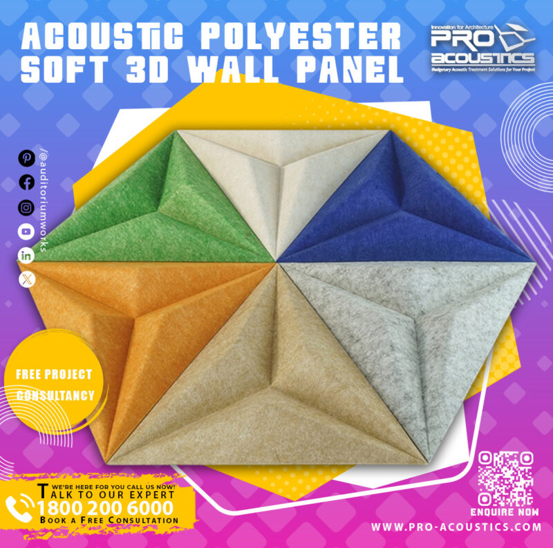 Acoustic Polyester Soft 3D Acoustic Panel - Image 2