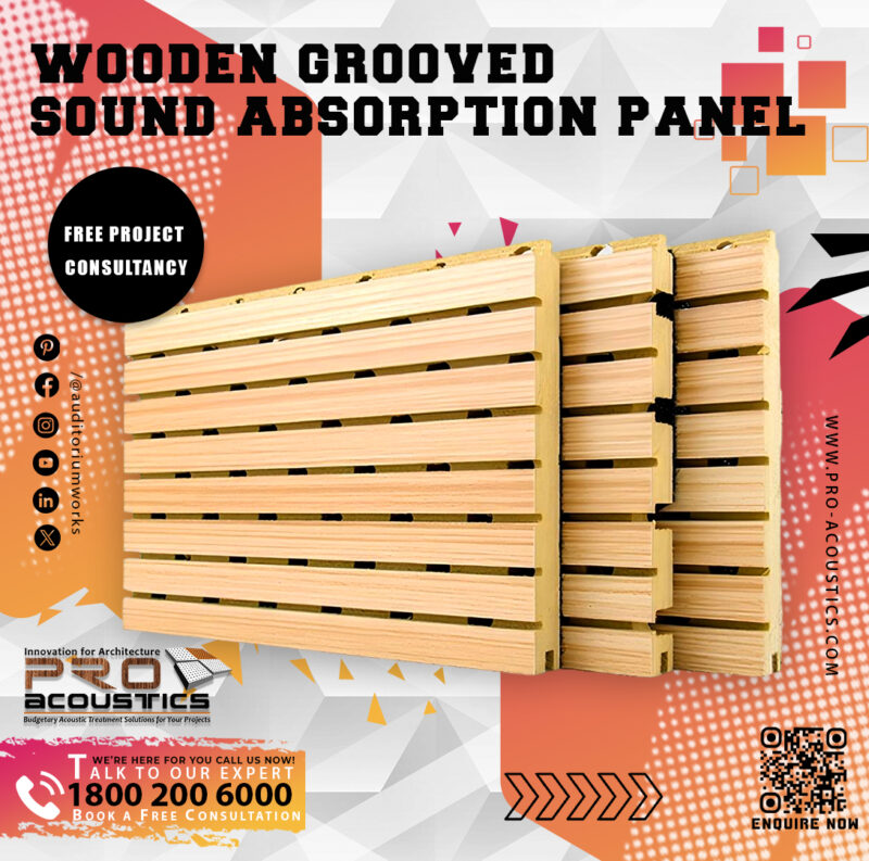 Wooden Grooved Sound Absorption Panel - Image 2