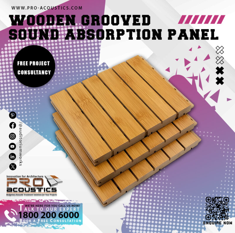 Wooden Grooved Sound Absorption Panel - Image 3