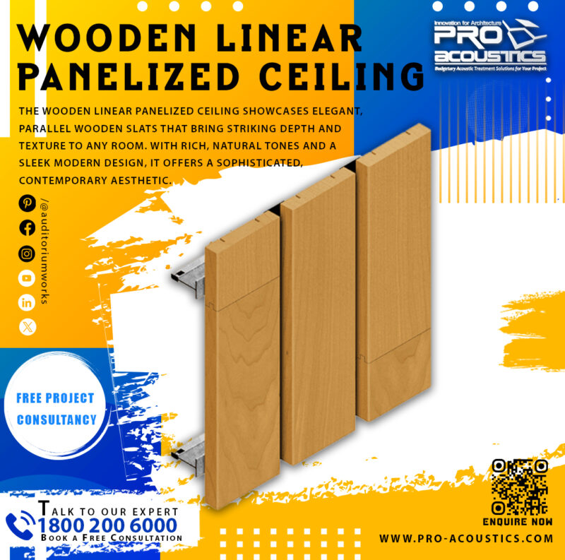 Wooden Linear Panelized Ceiling - Image 2