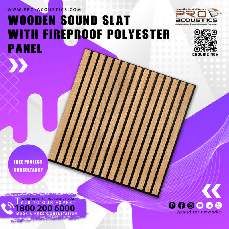 Wooden Sound Slat with Polyester felt panel - Image 4