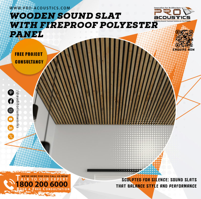 Wooden Sound Slat with Polyester felt panel - Image 5