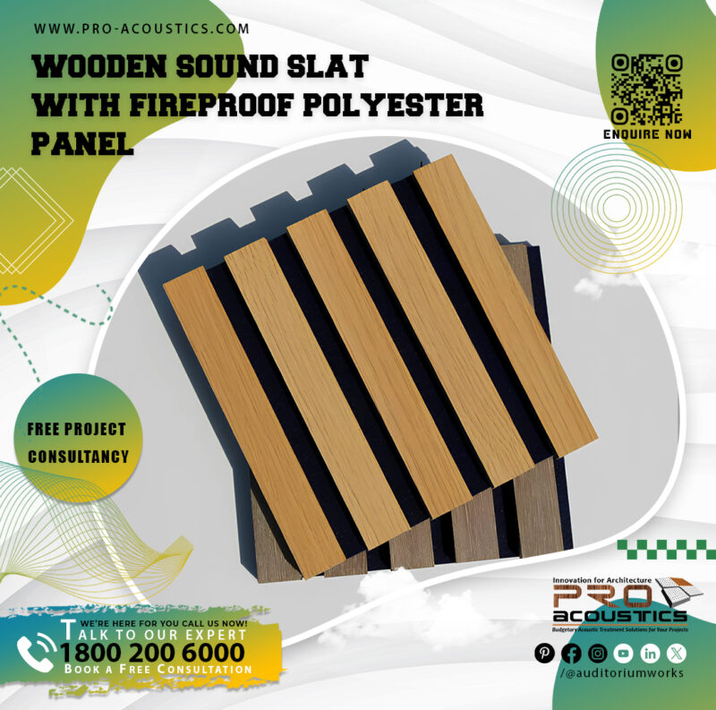 Wooden Sound Slat with Polyester felt panel - Image 6