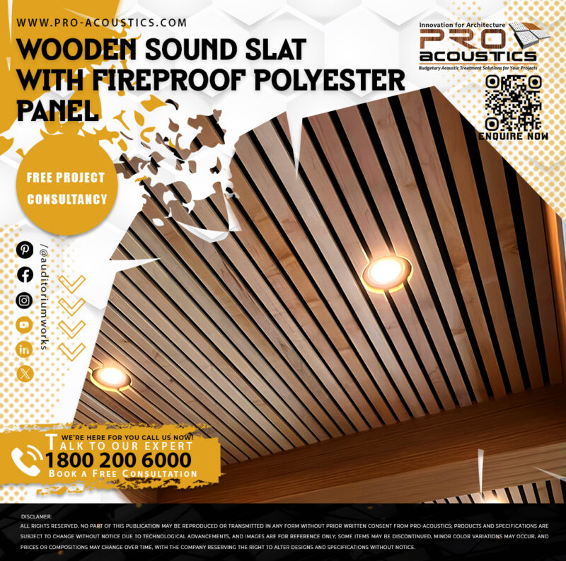 Wooden Sound Slat with Polyester felt panel - Image 7