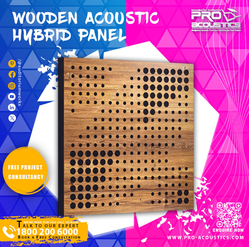 Wooden Acoustic Hybrid Panel