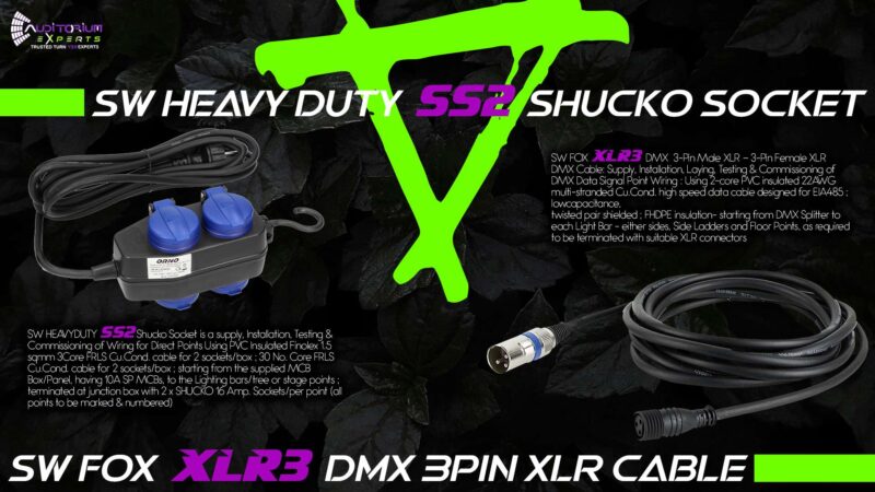 XLR CABLE & SHUCKO SOCKET