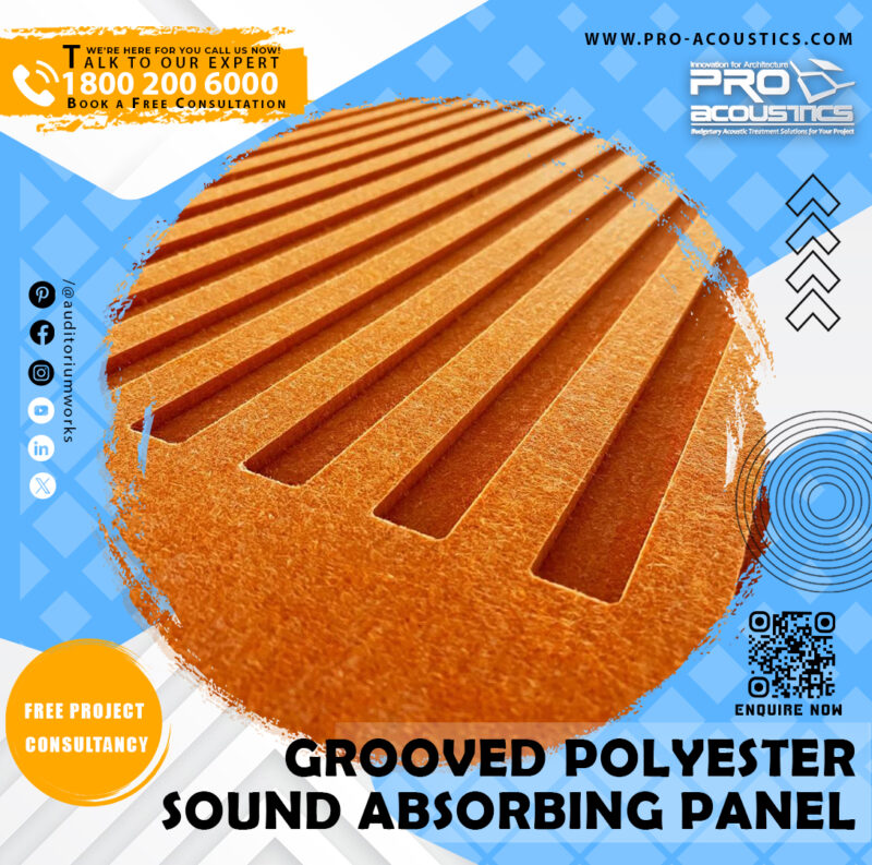 Grooved Polyester Sound Absorbing Panel