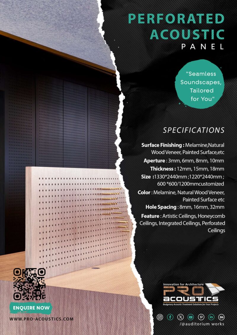 Wooden Perforated Acoustic Panel - Image 4